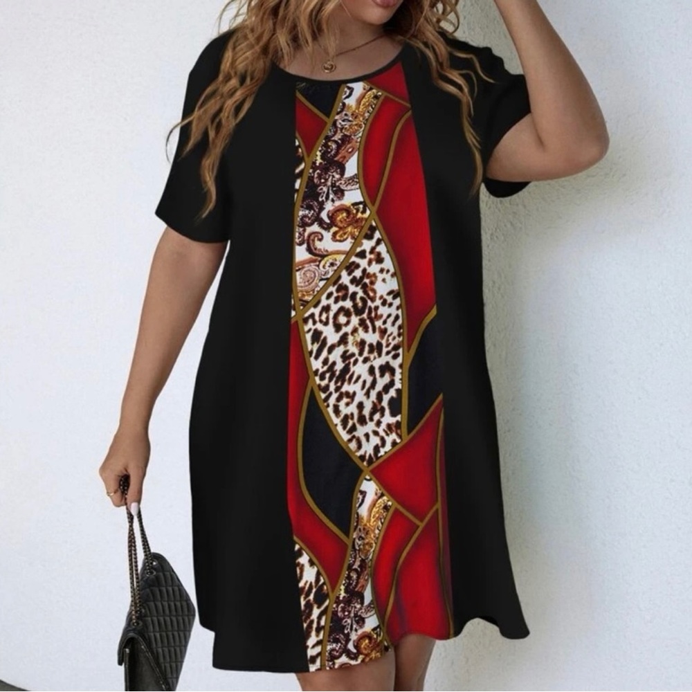 Plus-size knee-length dress! 🤩😍